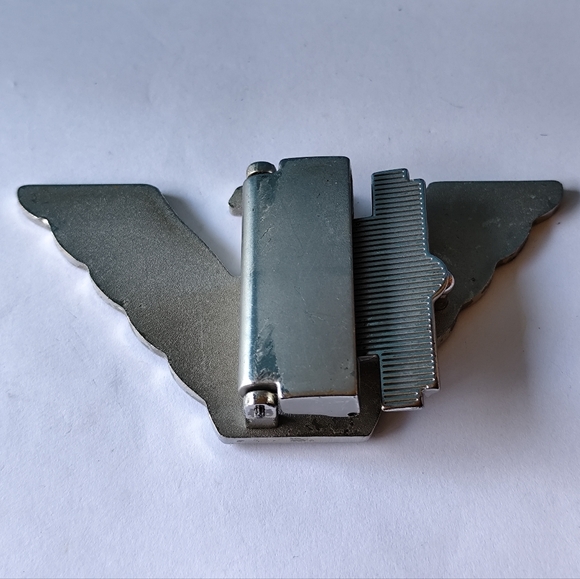 Emporio Armani Black and Silver Logo Belt Buckle - Picture 3 of 8